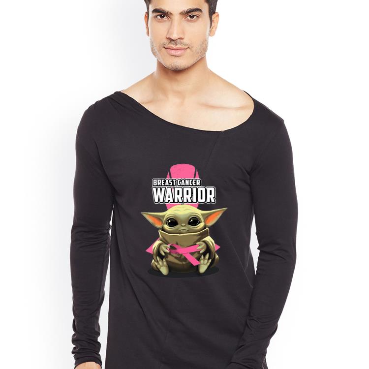 Nice Baby Yoda Hug Breast Cancer Warrior shirt 4 - Nice Baby Yoda Hug Breast Cancer Warrior shirt