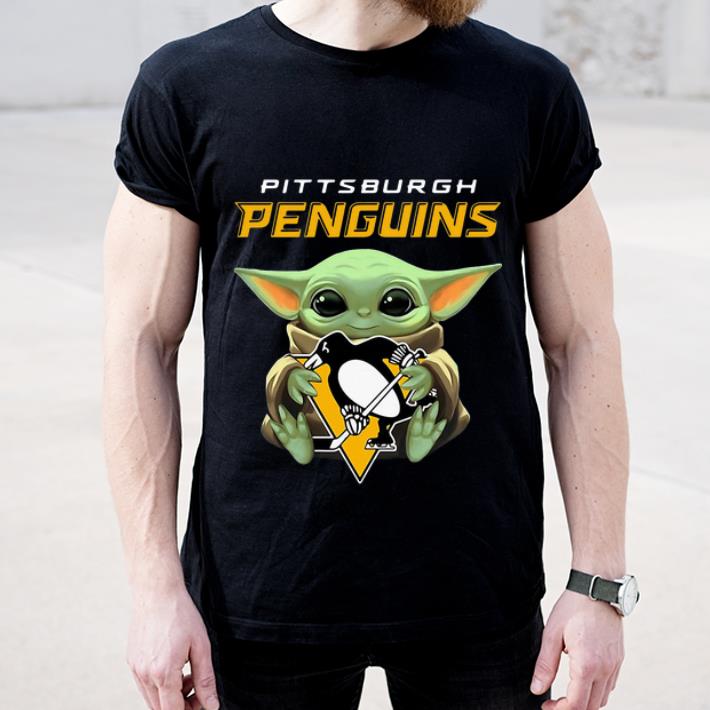 Nice Baby Yoda Hug Pittsburgh Penguins shirt 4 - Nice Baby Yoda Hug Pittsburgh Penguins shirt