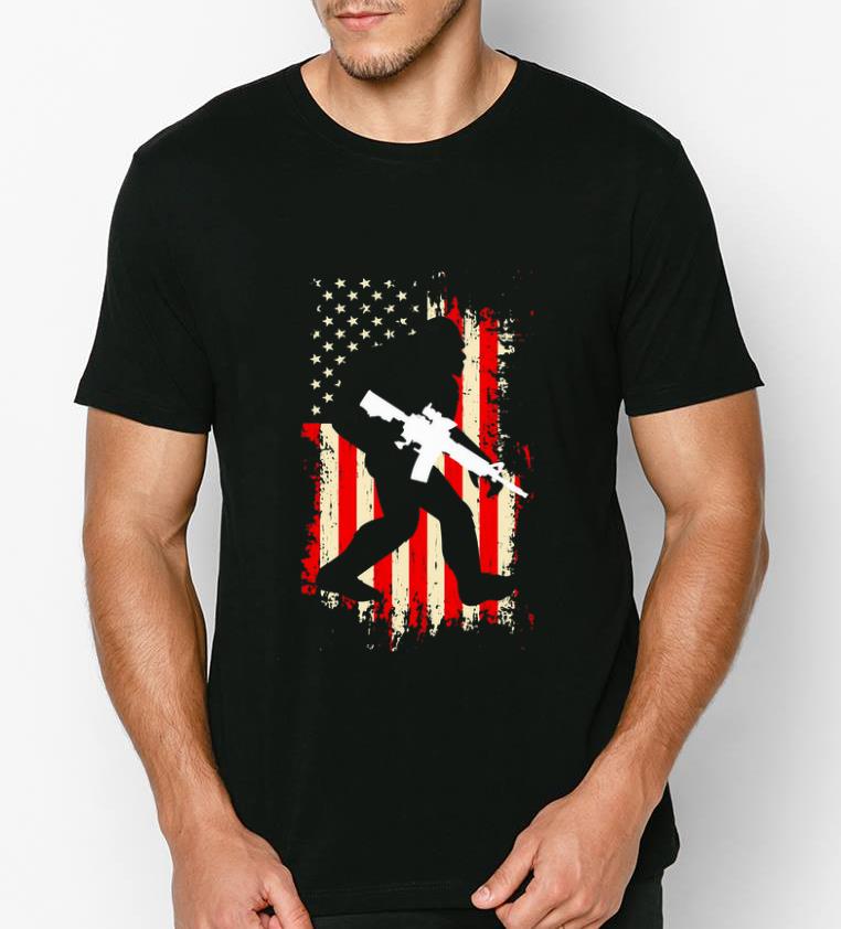 Nice Bigfoot hold gun Veteran America flag shirt 4 - Nice Bigfoot hold gun Veteran America flag shirt