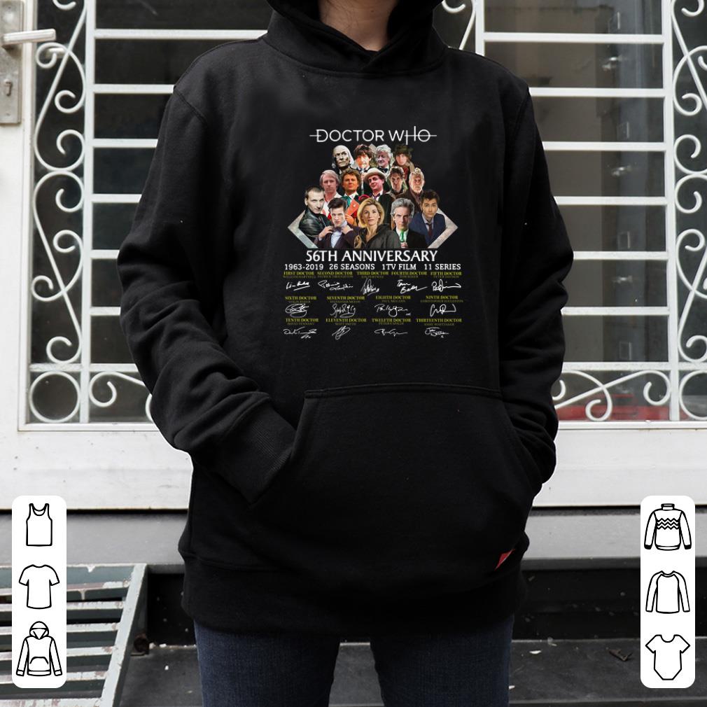 Nice Doctor Who 56th anniversary 1963 2019 signatures shirt 4 - Nice Doctor Who 56th anniversary 1963-2019 signatures shirt