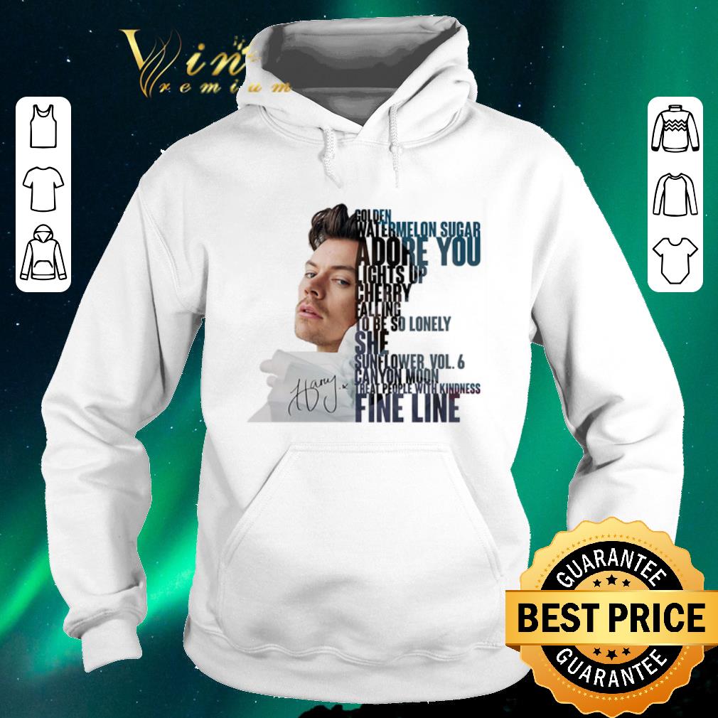 Nice Harry Styles signed golden watermelon sugar adore you lights up shirt sweater Nice Harry Styles signed golden watermelon sugar adore you lights up shirt sweater 4 - Nice Harry Styles signed golden watermelon sugar adore you lights up shirt sweater