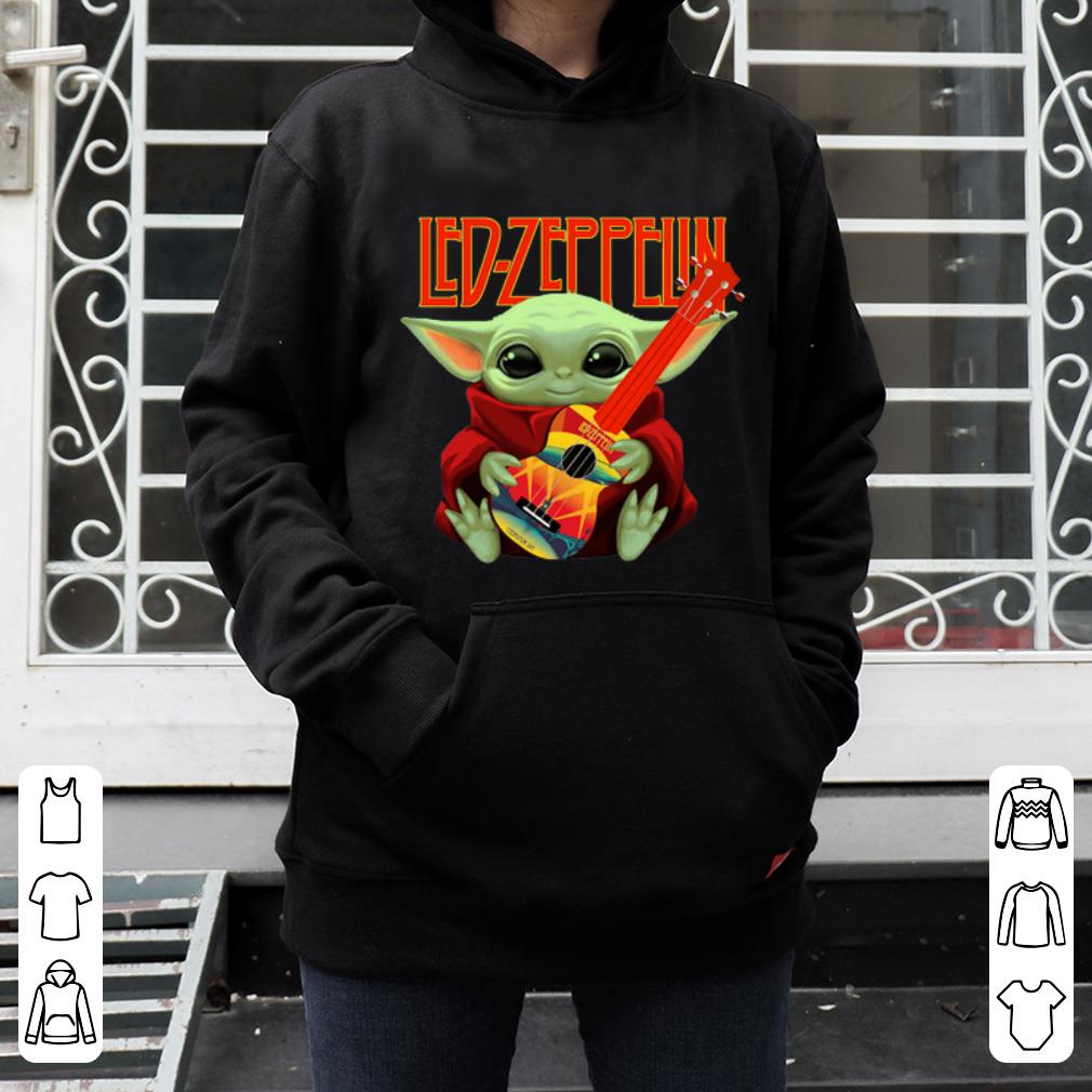 Official Baby Yoda Hug Led zeppelin Guitar shirt 4 - Official Baby Yoda Hug Led-zeppelin Guitar shirt