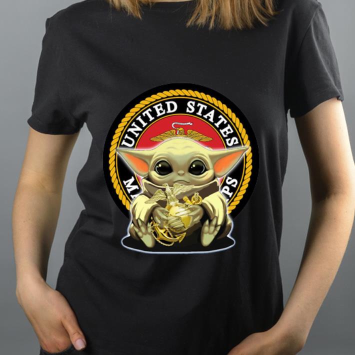 Official Baby Yoda Hug United States Marine Corps shirt 4 - Official Baby Yoda Hug United States Marine Corps shirt