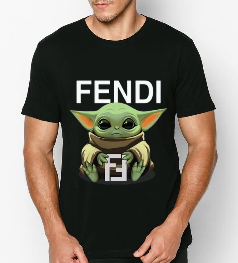 Original Baby Yoda hug Fendi shirt 4 - Original Baby Yoda hug Fendi shirt