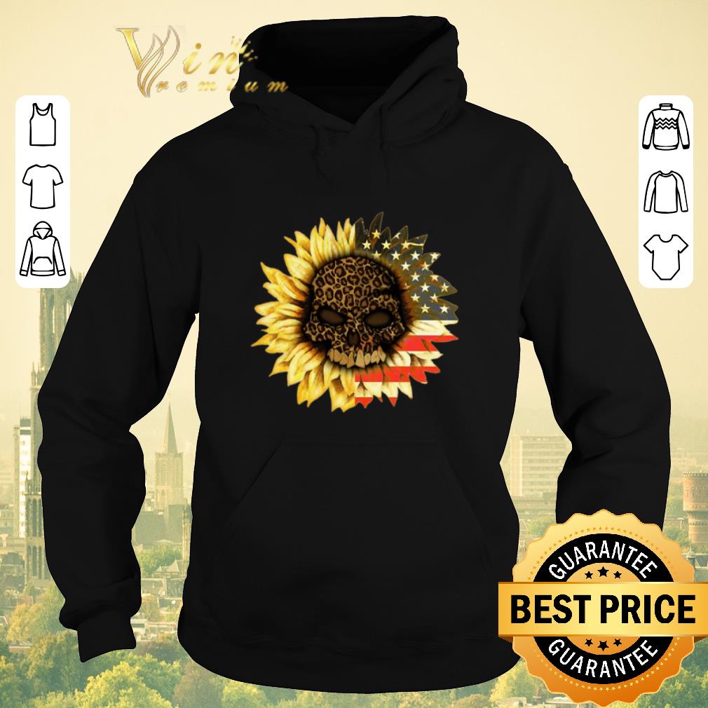 Premium American flag USA Sunflower Skull leopard shirt sweater 4 - Premium American flag USA Sunflower Skull leopard shirt sweater
