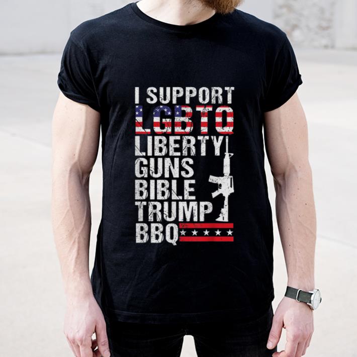 Premium I Support LGBTQ Liberty Gun Bible Trump BBQ shirt 4 - Premium I Support LGBTQ Liberty Gun Bible Trump BBQ shirt