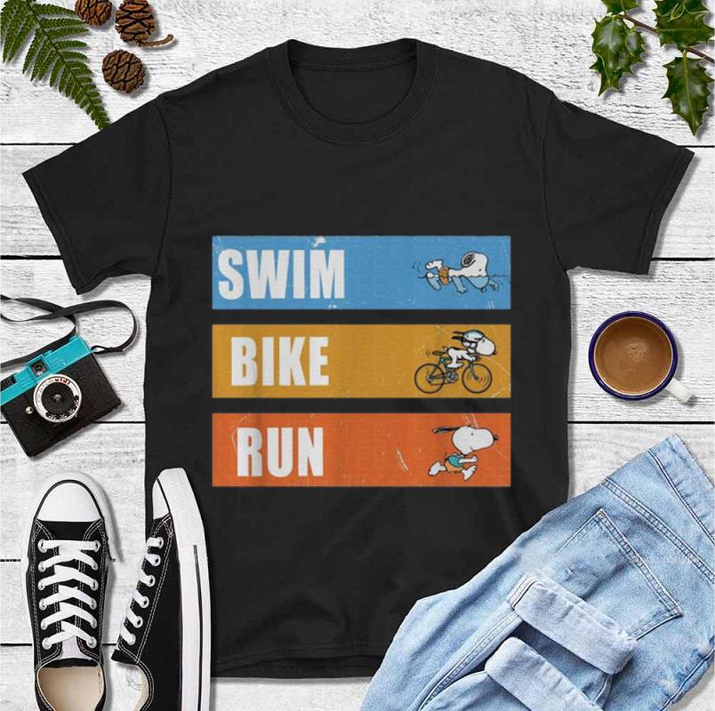 Premium Snoopy Swim Bike Run shirt 4 - Premium Snoopy Swim Bike Run shirt