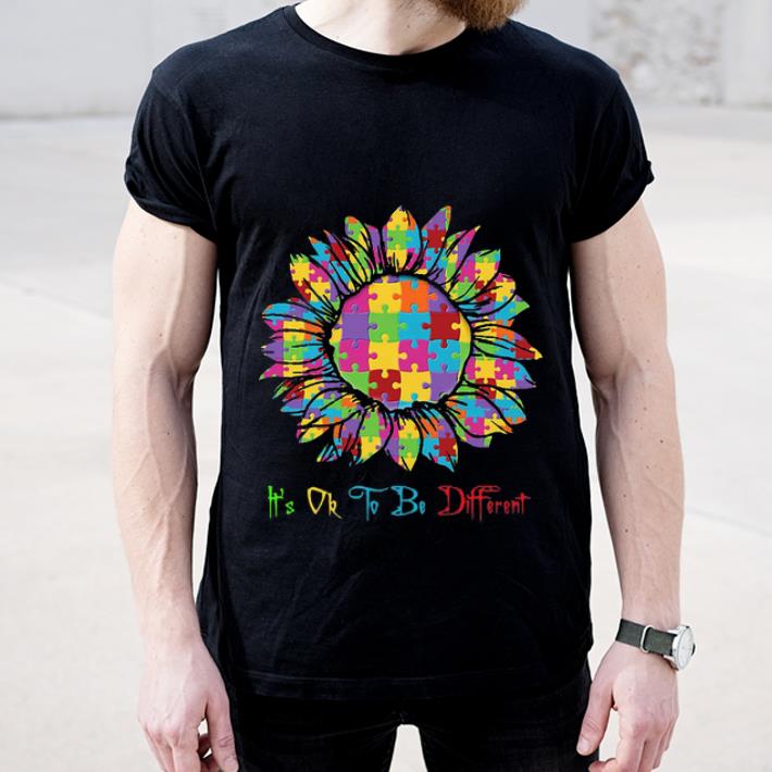 Pretty Autism Sunflower It s Ok To Be Different shirt 4 - Pretty Autism Sunflower It’s Ok To Be Different shirt