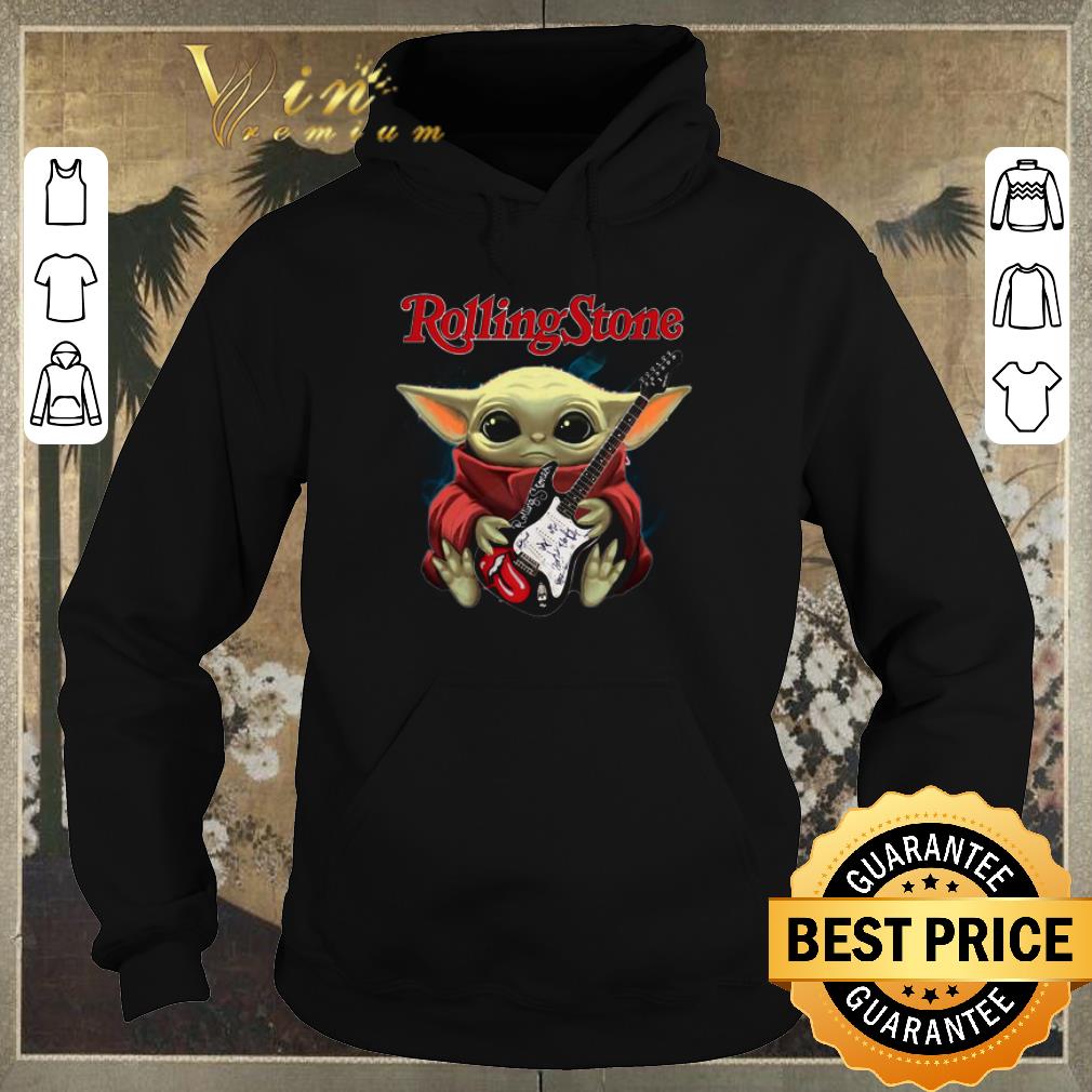 Pretty Baby Yoda hug The Rolling Stone guitar Star Wars shirt sweater 4 - Pretty Baby Yoda hug The Rolling Stone guitar Star Wars shirt sweater