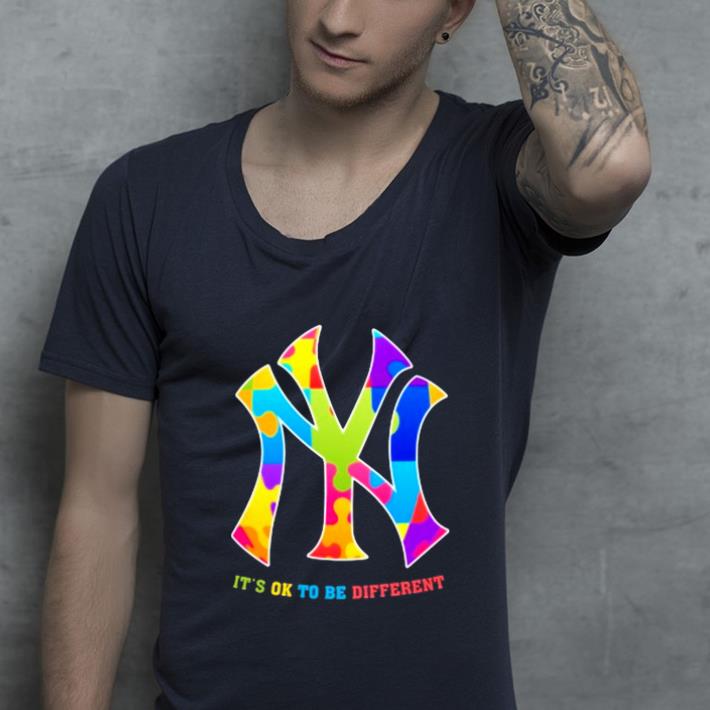 Pretty New York Yankees Autism It s ok to be different shirt 4 - Pretty New York Yankees Autism It’s ok to be different shirt