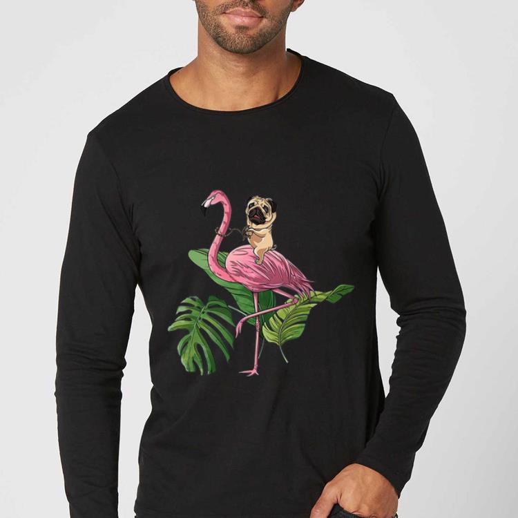 Pretty Pug Dog Riding Flamingo shirt 4 - Pretty Pug Dog Riding Flamingo shirt