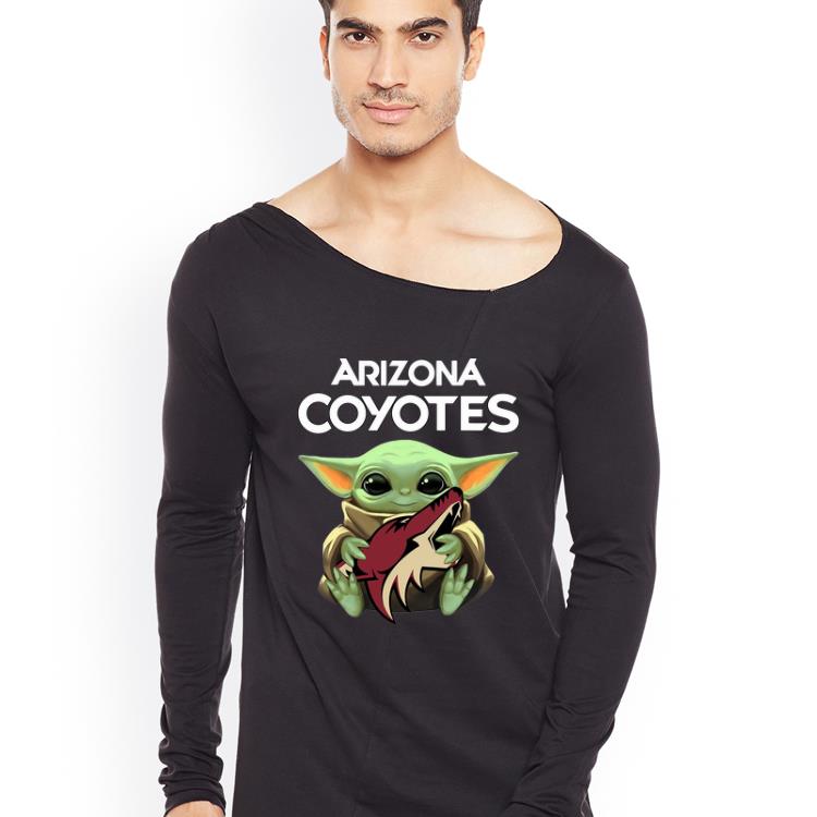 Pretty Star Wars Baby Yoda Hug Arizona Coyotes NHL shirt 4 - Pretty Star Wars Baby Yoda Hug Arizona Coyotes NHL shirt