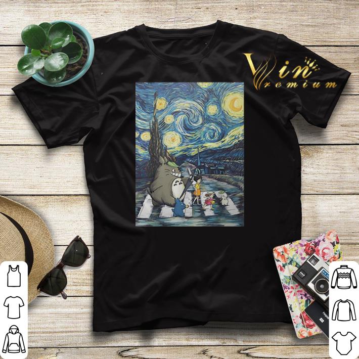 Studio Ghibli Friends And Starry Night Abbey Road Van Gogh shirt sweater 4 - Studio Ghibli Friends And Starry Night Abbey Road Van Gogh shirt sweater