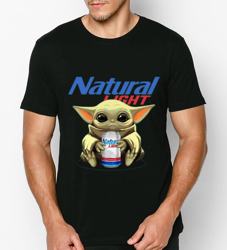 Top Baby Yoda hug Natural Light beer shirt 4 - Top Baby Yoda hug Natural Light beer shirt