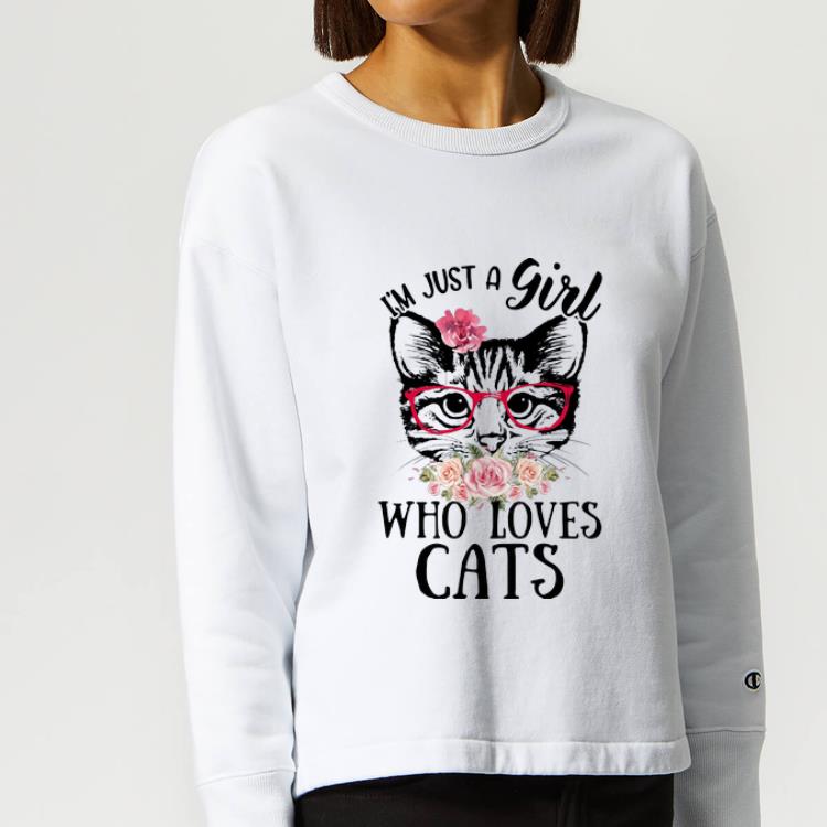 Top Floral I m Just A Girl Who Loves Cats shirt 4 - Top Floral I’m Just A Girl Who Loves Cats shirt