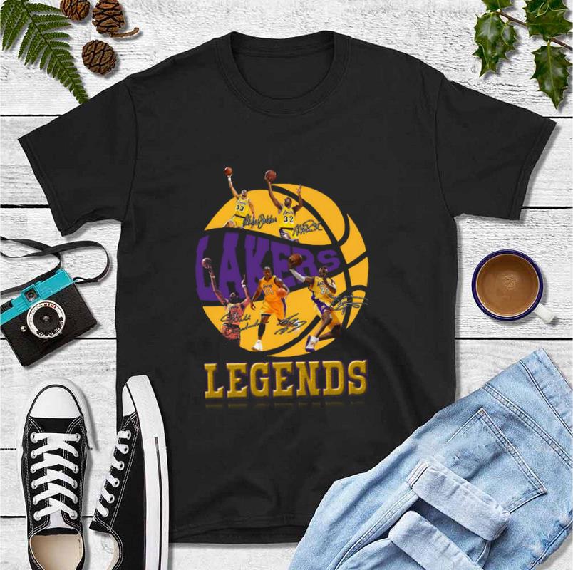 Top Los Angeles Lakers Legends Signatures shirt 4 - Top Los Angeles Lakers Legends Signatures shirt