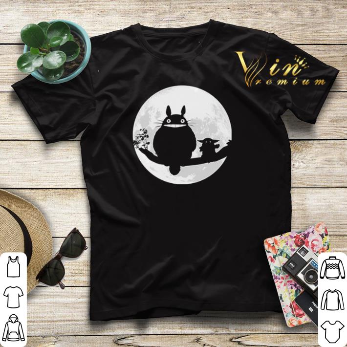 Totoro and Baby Yoda on the tree under moon light Studio Ghibli shirt sweater 4 - Totoro and Baby Yoda on the tree under moon light Studio Ghibli shirt sweater
