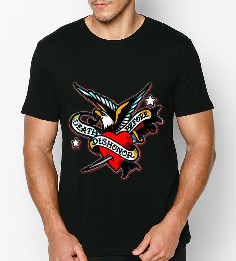 Awesome Vintage Eagle Tattoo Death Before Dishonor shirt 4 - Awesome Vintage Eagle Tattoo Death Before Dishonor shirt