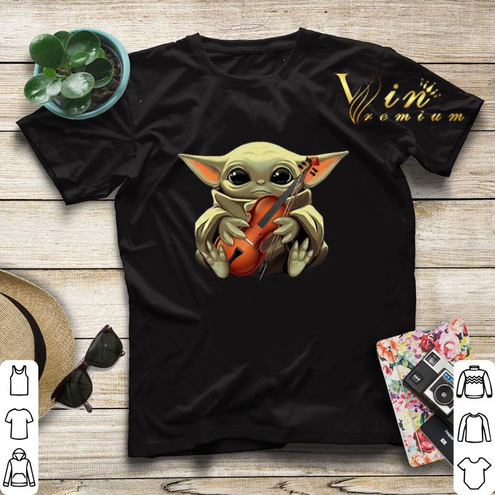 Baby Yoda hug Violin Star Wars shirt sweater 4 - Baby Yoda hug Violin Star Wars shirt sweater