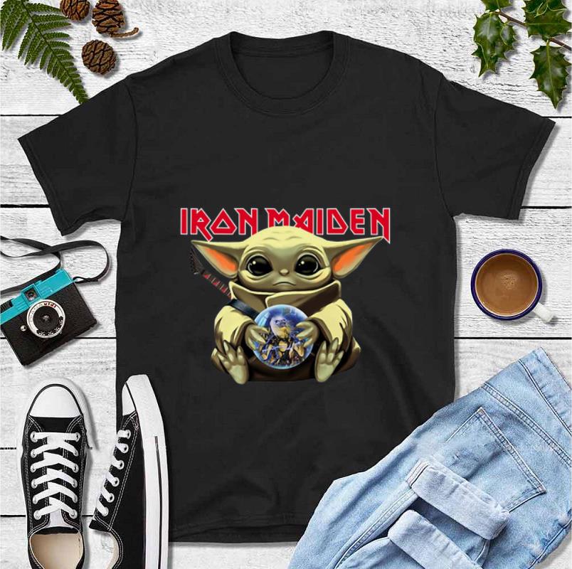 Beautiful Baby Yoda Hug Iron Maiden shirt 4 - Beautiful Baby Yoda Hug Iron Maiden shirt