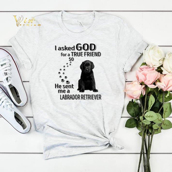 Black Labrador Retriever i asked god for a true friend so he sent me shirt sweater 4 - Black Labrador Retriever i asked god for a true friend so he sent me shirt sweater