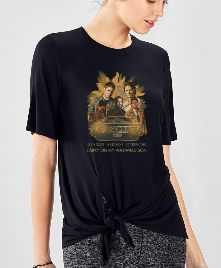 Great Syper Natural 2005 2020 327 Episodes Carry On My Wayward Son shirt 4 - Great Syper Natural 2005 -2020 327 Episodes Carry On My Wayward Son shirt