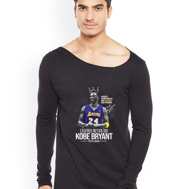 Hot Legends Never Die Kobe Bryant 1978 2020 Heroes Come And Go But Legend Are Forever Signature shirt 4 - Hot Legends Never Die Kobe Bryant 1978 2020 Heroes Come And Go But Legend Are Forever Signature shirt