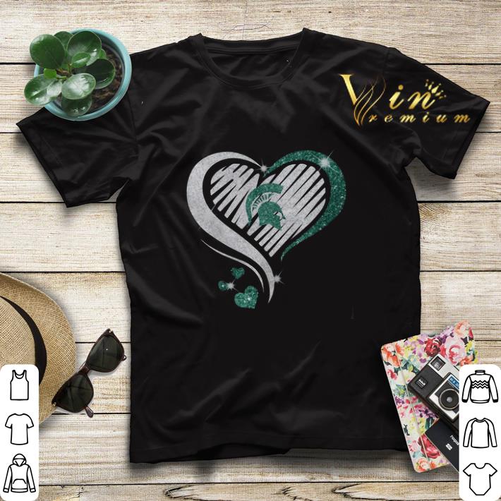 Michigan State Spartan diamond heart shirt sweater 4 - Michigan State Spartan diamond heart shirt sweater