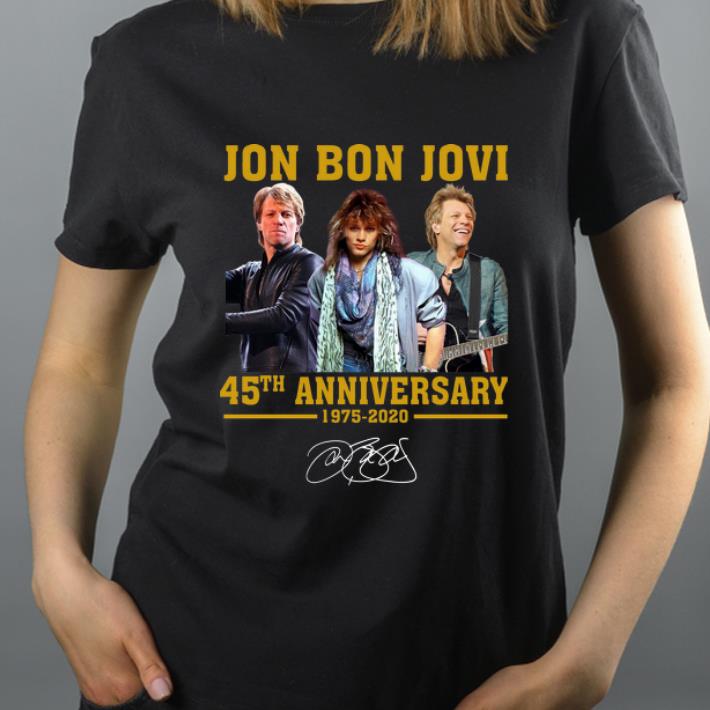 Nice Jon Bon Jovi 45th Anniversary 1975 2020 Signature shirt 4 - Nice Jon Bon Jovi 45th Anniversary 1975 2020 Signature shirt