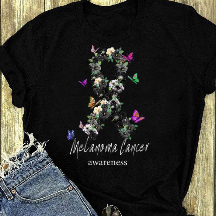 Nice Melanoma Cancer Awareness Flower Ribbon shirt 4 - Nice Melanoma Cancer Awareness Flower Ribbon shirt