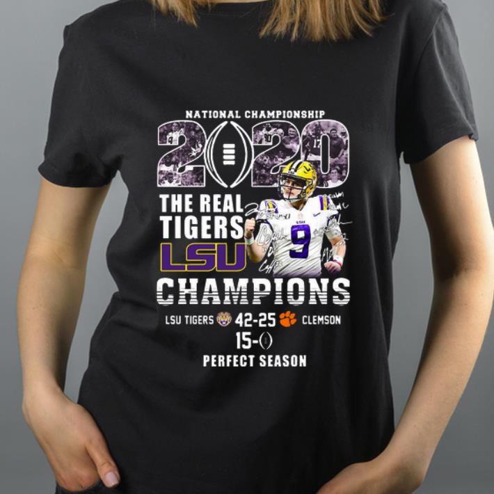 Nice National Championship 2020 The Real Tigers Lsu Champions Joe Burrow Signature shirt 4 - Nice National Championship 2020 The Real Tigers Lsu Champions Joe Burrow Signature shirt