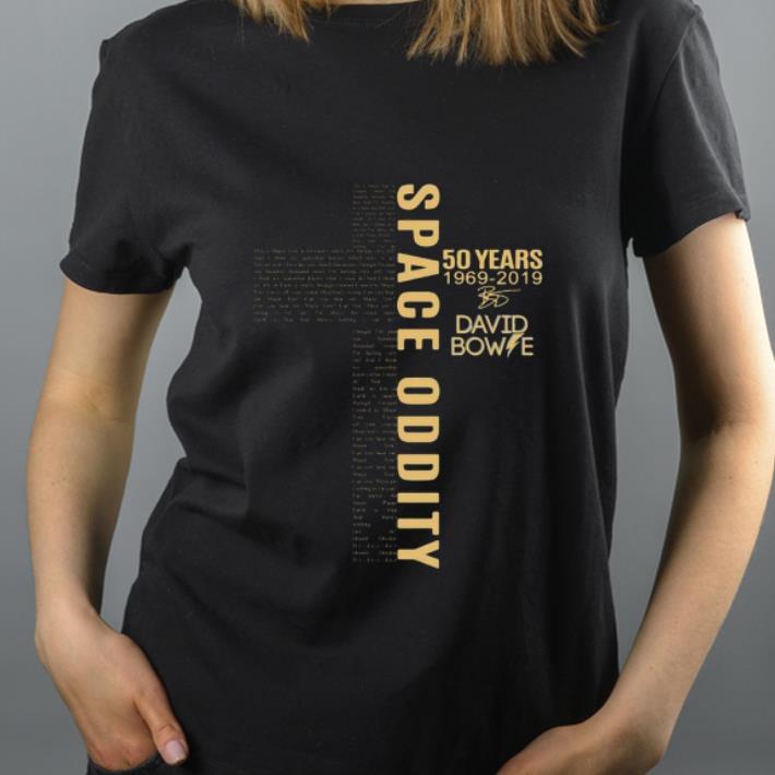 Nice Space Oddity 50 years 1969 2019 David Bowie signature shirt 4 - Nice Space Oddity 50 years 1969 2019 David Bowie signature shirt