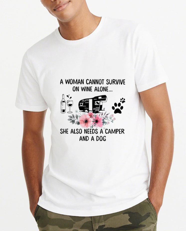 Official A Woman Cannot Survive On Wine Alone She Also Needs A Camper And A Dog shirt 4 - Official A Woman Cannot Survive On Wine Alone She Also Needs A Camper And A Dog shirt