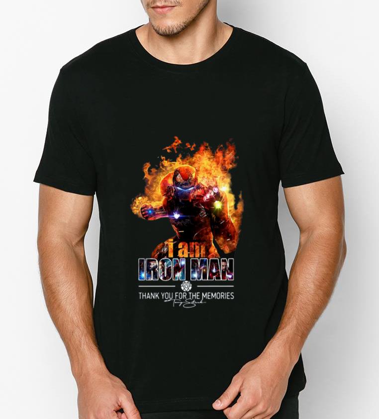 Official I Am Iron Man Thank You For The Memories Signature shirt 4 - Official I Am Iron Man Thank You For The Memories Signature shirt