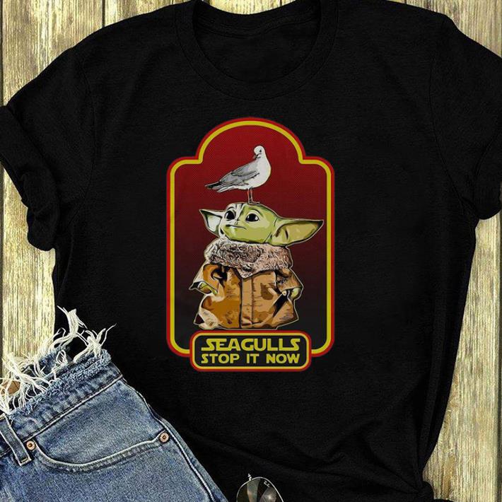 Official Star Wars Baby Yoda Seagull Stop it Now shirt 4 - Official Star Wars Baby Yoda Seagull Stop it Now shirt