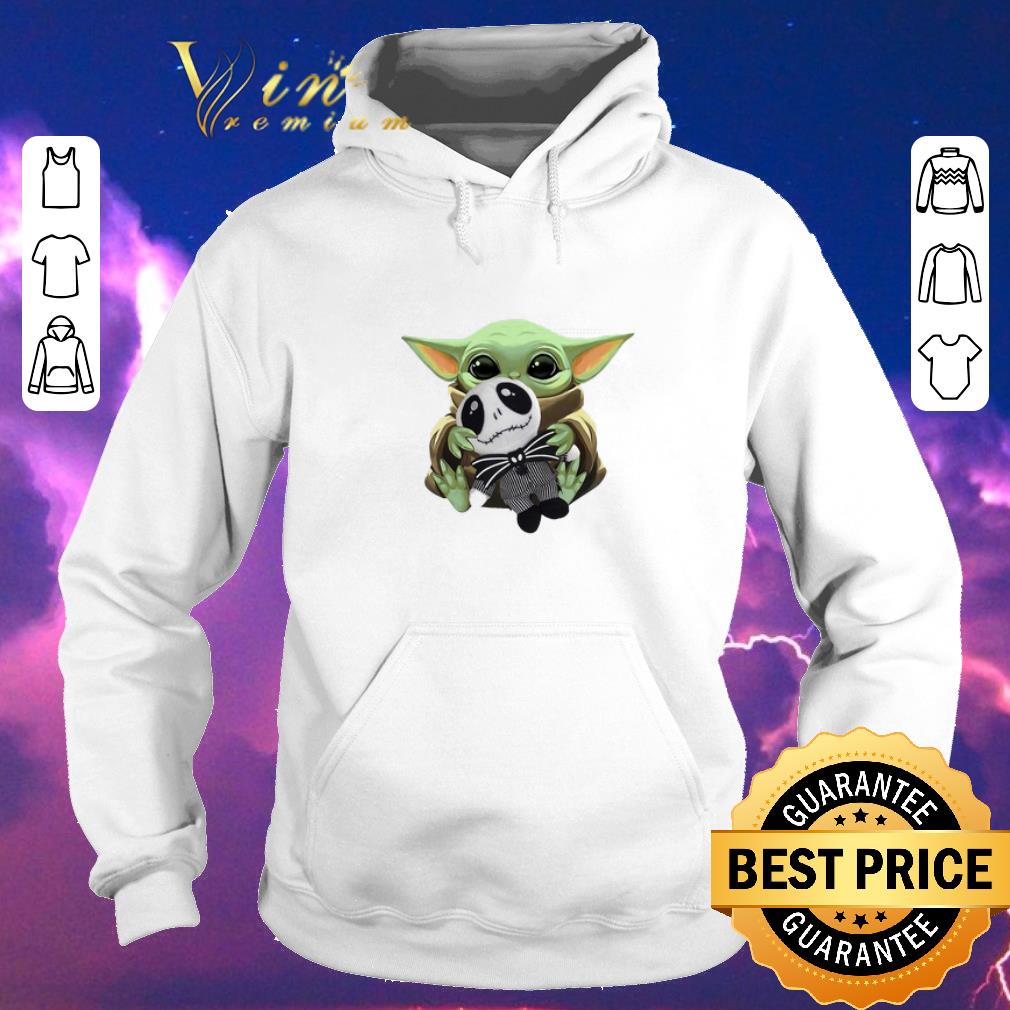 Original Baby Yoda hug Jack Skellington Star Wars shirt sweater 4 - Original Baby Yoda hug Jack Skellington Star Wars shirt sweater