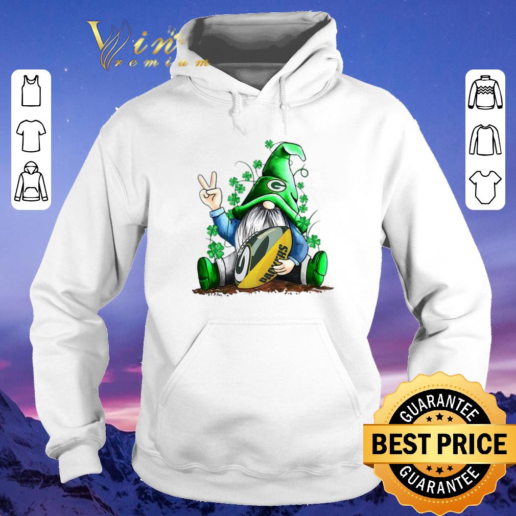 Original Gnome hug Green Bay Packers St Patrick s Day shirt sweater 4 - Original Gnome hug Green Bay Packers St. Patrick's Day shirt sweater