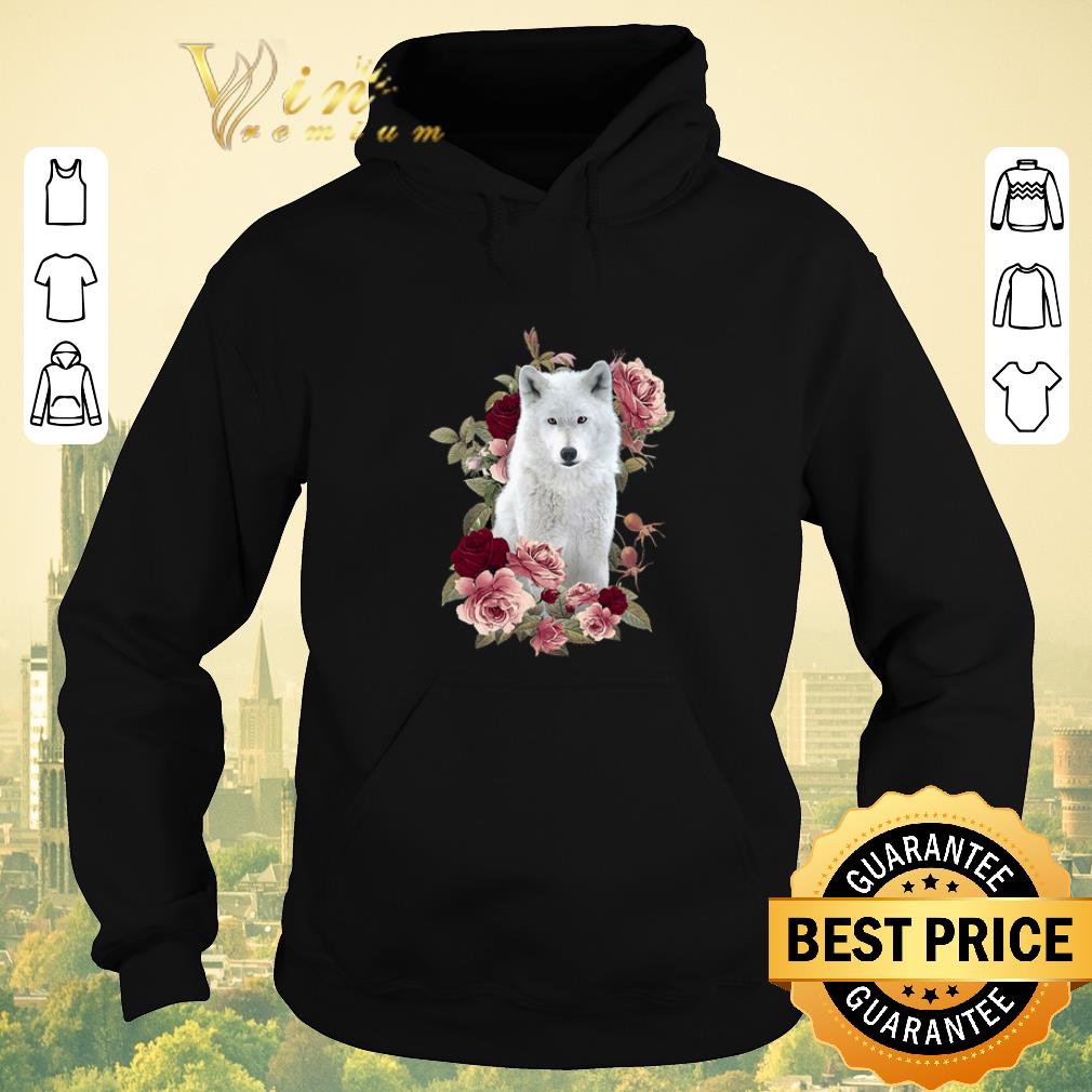 Premium White Wolf With Roses Wolves shirt sweater Premium White Wolf With Roses Wolves shirt sweater 4 - Premium White Wolf With Roses Wolves shirt sweater