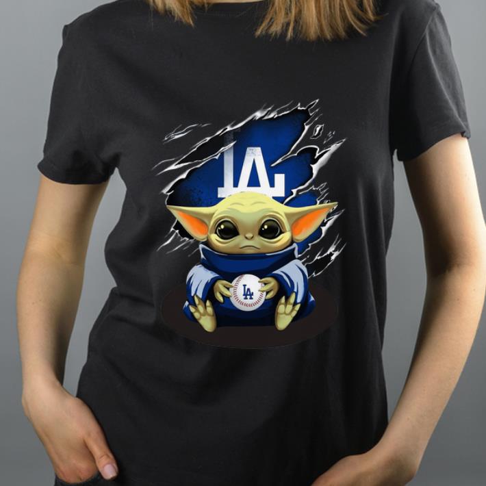 Pretty Baby Yoda Blood Inside Los Angeles Dodgers shirt 4 - Pretty Baby Yoda Blood Inside Los Angeles Dodgers shirt