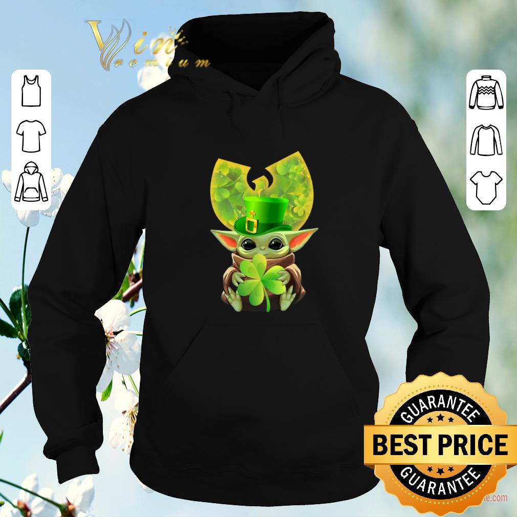Pretty Baby Yoda hug Wu Tang Clan Logo St Patrick Day Star Wars shirt sweater 4 - Pretty Baby Yoda hug Wu Tang Clan Logo St Patrick Day Star Wars shirt sweater