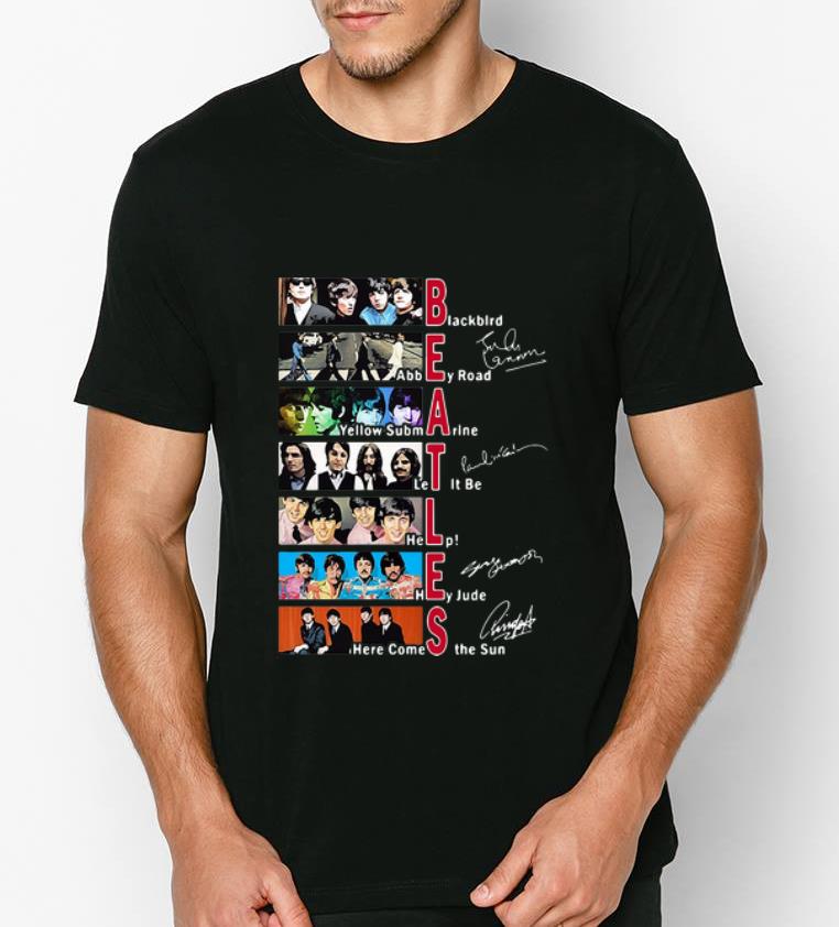 Pretty Beatles Blackbird Abbey Road Yellow Submarine Let It Be Signatures shirt 4 - Pretty Beatles Blackbird Abbey Road Yellow Submarine Let It Be Signatures shirt