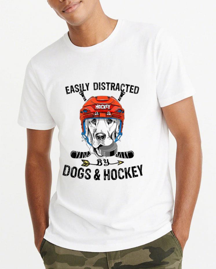 Pretty Easily Distracted By Dogs And Hockey Dog Lovers shirt 4 - Pretty Easily Distracted By Dogs And Hockey - Dog Lovers shirt