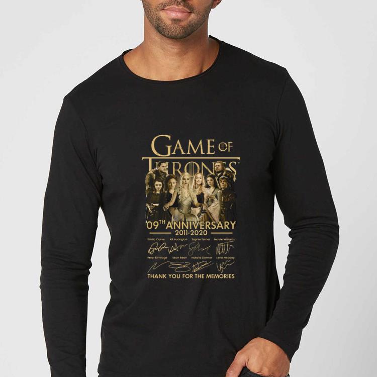 Pretty Game Of Thrones 09th Anniversary 2011 2020 thank you for the memories shirt 4 - Pretty Game Of Thrones 09th Anniversary 2011 -2020 thank you for the memories shirt