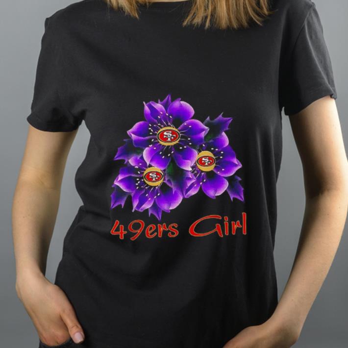 Pretty San Francisco 49ers Girl purple flowers shirt 4 - Pretty San Francisco 49ers Girl purple flowers shirt