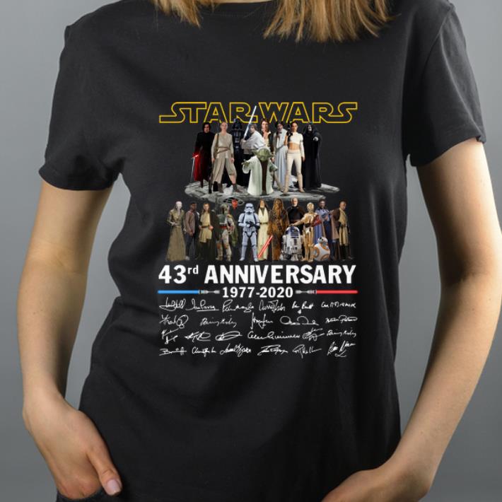 Pretty Star Wars all character 43rd anniversary 1977 2020 all signature shirt 4 - Pretty Star Wars all character 43rd anniversary 1977 2020 all signature shirt