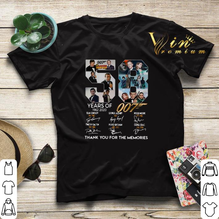 58 Years Of James Bond 007 1962-2020 signatures no time no die shirt sweater 58 Years Of James Bond 007 1962 2020 signatures no time no die shirt sweater 4 - 58 Years Of James Bond 007 1962-2020 signatures no time no die shirt sweater