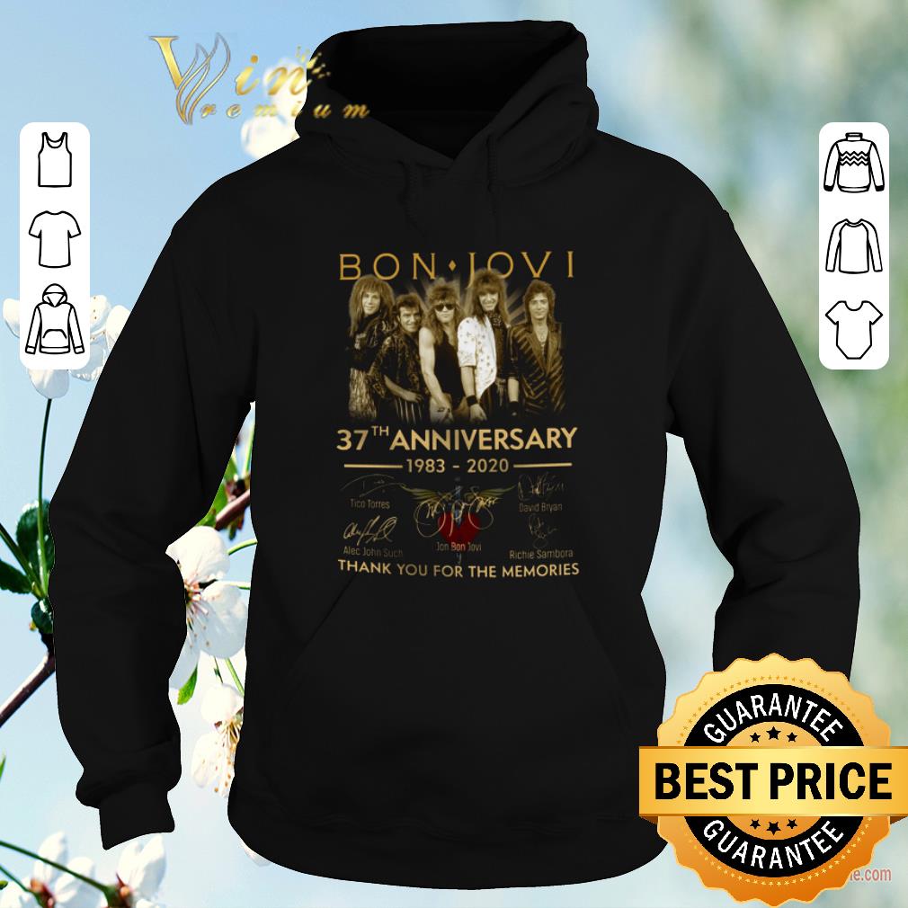 Awesome Bon Jovi 37th anniversary 1983 2020 signatures thank you for the memories shirt sweater 4 - Awesome Bon Jovi 37th anniversary 1983-2020 signatures thank you for the memories shirt sweater