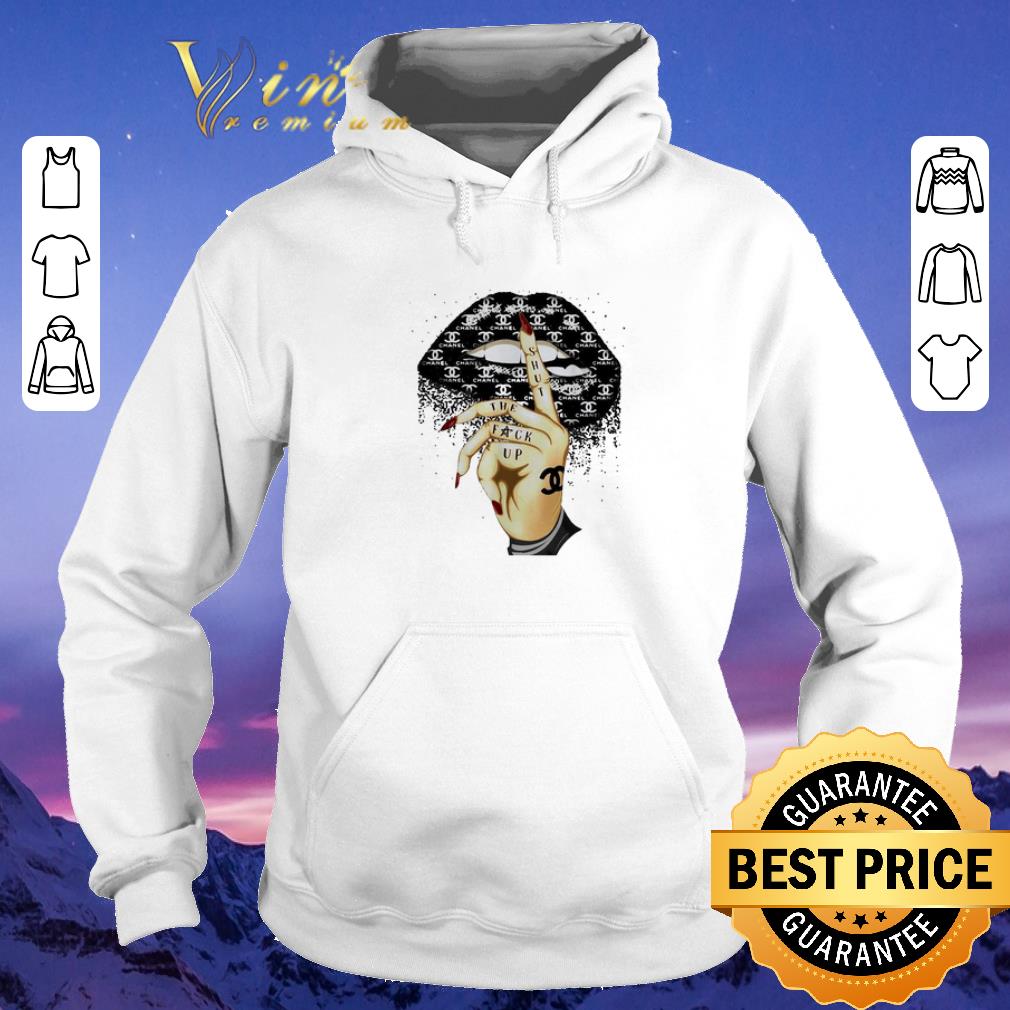 Awesome Chanel Logo shut the fuck up lips shirt sweater 4 - Awesome Chanel Logo shut the fuck up lips shirt sweater