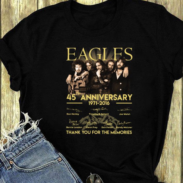 Awesome Eagles 45th anniversary 1971 2016 thank you for the memories signatures shirt 4 1 - Awesome Eagles 45th anniversary 1971 2016 thank you for the memories signatures shirt