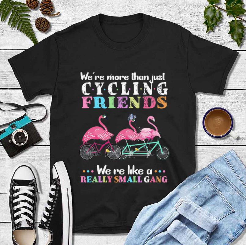 Awesome Flamingos Cycling Friends We re Like A Really Small Gang shirt 4 - Awesome Flamingos Cycling Friends We're Like A Really Small Gang shirt